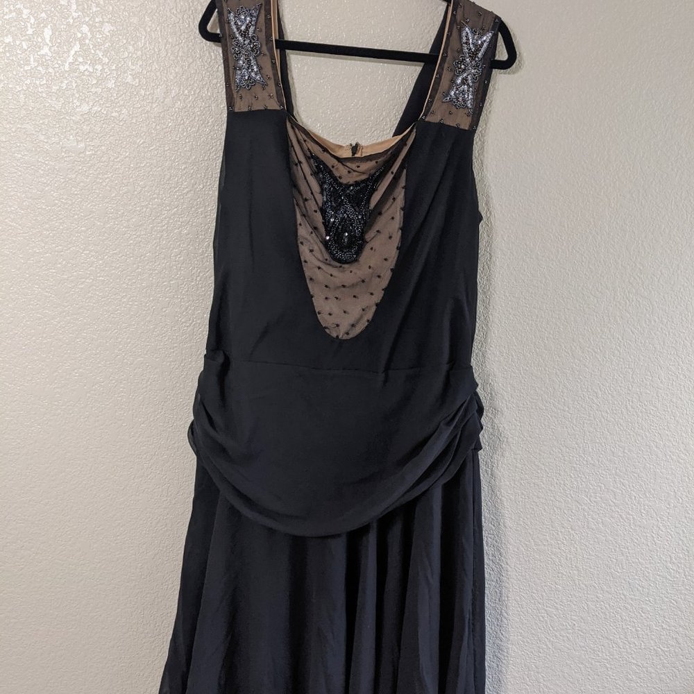 Vintage black roaring 20's Flapper Dress